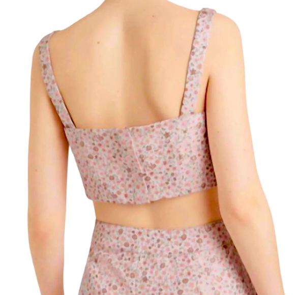 Cinq a sept crop Porter top in pale rose floral size medium NEW tank shirt NWT - Picture 10 of 12